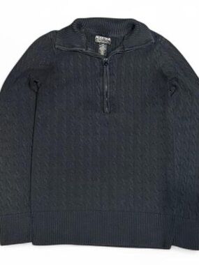 Y2K Ralph Lauren Polo Jeans Quarter Zip Cable Knit Sweater